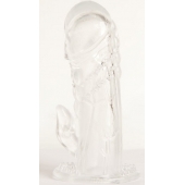 Прозрачная гелевая насадка с клиторальным отростком - 13 см. - Toyfa Basic - в Брянске купить с доставкой