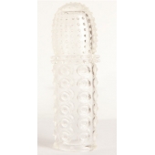 Прозрачная закрытая гелевая насадка - 13,5 см. - Toyfa Basic - в Брянске купить с доставкой