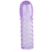 Насадка гелевая фиолетовая с точками, шипами и наплывами - 13,5 см. - Toyfa Basic - в Брянске купить с доставкой Насадка гелевая фиолетовая с точками, шипами и наплывами - 13,5 см. - Toyfa Basic - в Брянске купить с доставкой