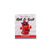 Стимулирующий презерватив-насадка Roll   Ball Strawberry - Sitabella - купить с доставкой в Брянске