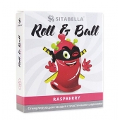 Стимулирующий презерватив-насадка Roll   Ball Raspberry - Sitabella - купить с доставкой в Брянске