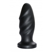 Чёрный спиралевидный анальный плаг - 12,9 см. - LOVETOY (А-Полимер) в Брянске Чёрный спиралевидный анальный плаг - 12,9 см. - LOVETOY (А-Полимер)