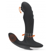 Черный вибромассажер простаты с функцией римминга Plug with Perineum Stimulator - 16,6 см. - Orion - в Брянске купить с доставкой