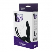 Черный вибромассажер простаты P-PLEASER W ERECTION ENHANCE - Dream Toys - в Брянске купить с доставкой