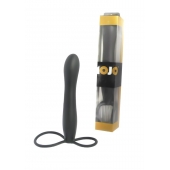 Черная насадка на пенис для двойной стимуляции Mojo BlackJack - 15 см. - Seven Creations - в Брянске купить с доставкой