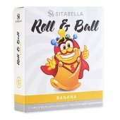 Стимулирующий презерватив-насадка Roll   Ball Banana - Sitabella - купить с доставкой в Брянске