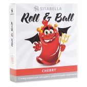 Стимулирующий презерватив-насадка Roll   Ball Cherry - Sitabella - купить с доставкой в Брянске