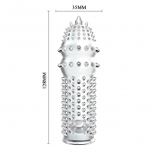 Закрытая прозрачная насадка Crystal sleeve - 14,2 см. - Erowoman-Eroman - в Брянске купить с доставкой