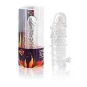 Закрытая прозрачная рельефная насадка Crystal sleeve - 13 см. - Erowoman-Eroman - в Брянске купить с доставкой