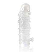 Закрытая прозрачная рельефная насадка Crystal sleeve - 13 см. - Erowoman-Eroman - в Брянске купить с доставкой