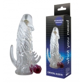 Закрытая прозрачная вибронасадка на пенис Crystal Sleeve Vibe - Erowoman-Eroman - в Брянске купить с доставкой