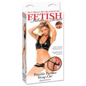 Черный податливый страпон Posable Partner Strap-On - 17,8 см. - Pipedream - купить с доставкой в Брянске