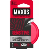 Ультратонкие презервативы в железном кейсе MAXUS Sensitive - 3 шт. - Maxus - купить с доставкой в Брянске