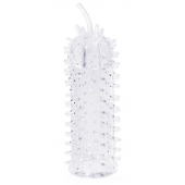 Закрытая рельефная насадка Crystal sleeve с усиками - 12 см. - Erowoman-Eroman - в Брянске купить с доставкой