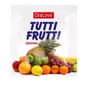 Пробник гель-смазки Tutti-frutti со вкусом тропических фруктов - 4 гр. - Биоритм - купить с доставкой в Брянске