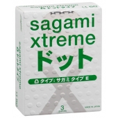 Презервативы Sagami Xtreme SUPER DOTS с точками - 3 шт. - Sagami - купить с доставкой в Брянске