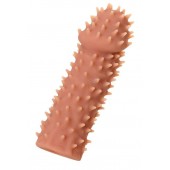 Телесная реалистичная насадка KOKOS Extreme Sleeve 07 с дополнительной стимуляцией - 12,7 см. - KOKOS - в Брянске купить с доставкой