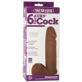 Насадка-мулат для трусиков Vac-U-Lock 6  ULTRASKYN Cock - 17,3 см. - Doc Johnson - купить с доставкой в Брянске