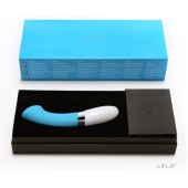Голубой вибромассажёр Gigi 2 Turquoise Blue - Lelo купить в Брянске с доставкой в Orgasmix.ru Голубой вибромассажёр Gigi 2 Turquoise Blue - Lelo
