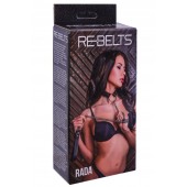 Черный поводок и чокер с кольцом Rada - Rebelts - купить с доставкой в Брянске