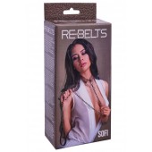 Коричневый поводок и чокер с кольцом Sofi - Rebelts - купить с доставкой в Брянске