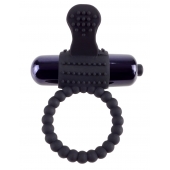 Черное эрекционное виброкольцо Vibrating Silicone Super Ring - Pipedream - в Брянске купить с доставкой