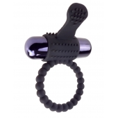 Черное эрекционное виброкольцо Vibrating Silicone Super Ring - Pipedream - в Брянске купить с доставкой