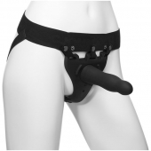 Черный полый вибрострапон Body Extensions BE Aroused - 17,78 см. - Doc Johnson - купить с доставкой в Брянске