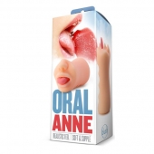 Телесный мастурбатор-ротик с язычком Oral Anne - Blush Novelties - в Брянске купить с доставкой