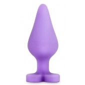 Фиолетовая анальная пробка Naughty Candy Heart Do Me Now - 8,9 см. - Blush Novelties - купить с доставкой в Брянске