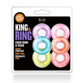Набор из 6 эрекционных колец King of the Ring - Blush Novelties - в Брянске купить с доставкой