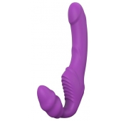 Фиолетовый безремневой вибрострапон DOUBLE DIPPER - Dream Toys - купить с доставкой в Брянске