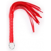 Красная плеть с рукоятью в оплетке - 28 см. - Notabu - купить с доставкой в Брянске Красная плеть с рукоятью в оплетке - 28 см. - Notabu - купить с доставкой в Брянске