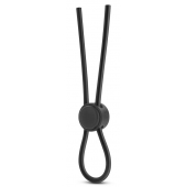 Черное силиконовое лассо на пенис SILICONE LOOP COCK RING - Blush Novelties - в Брянске купить с доставкой