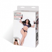 Чёрные манжеты для фиксации на кровати Bondage Bed Strap - Lux Fetish - купить с доставкой в Брянске