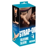 Силиконовый полый страпон на ремнях Silicone Strap-on - 16 см. - Orion - купить с доставкой в Брянске