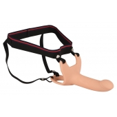 Силиконовый полый страпон на ремнях Silicone Strap-on - 16 см. - Orion - купить с доставкой в Брянске