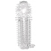 Закрытая прозрачная насадка на пенис с шипиками Nubby Sleeve - 14,5 см. - Chisa - в Брянске купить с доставкой