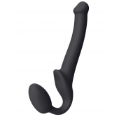 Черный безремневой страпон Silicone Bendable Strap-On S - Strap-on-me - купить с доставкой в Брянске