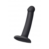 Черный фаллос на присоске Silicone Bendable Dildo S - 17 см. - Strap-on-me - купить с доставкой в Брянске