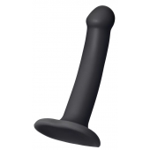 Черный фаллос на присоске Silicone Bendable Dildo S - 17 см. - Strap-on-me - купить с доставкой в Брянске