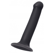 Черный фаллос на присоске Silicone Bendable Dildo M - 18 см. - Strap-on-me - купить с доставкой в Брянске