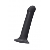 Черный фаллос на присоске Silicone Bendable Dildo L - 19 см. - Strap-on-me - купить с доставкой в Брянске