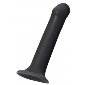 Черный фаллос на присоске Silicone Bendable Dildo L - 19 см. - Strap-on-me - купить с доставкой в Брянске