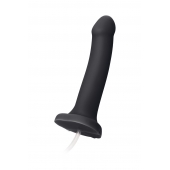 Черный фаллос с имитацией эякуляции Silicon Cum Dildo L - 19,6 см. - Strap-on-me - купить с доставкой в Брянске