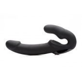 Черный безремневой страпон Urge Silicone Strap On с пультом ДУ - 24 см. - XR Brands - купить с доставкой в Брянске