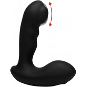 Черный стимулятор простаты Alpha-Pro 7X P-Milker Silicone Prostate Stimulator with Milking Bead - XR Brands - в Брянске купить с доставкой