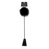 Черный стек Feather Crop с пуховкой на конце - 53,3 см. - Pipedream - купить с доставкой в Брянске