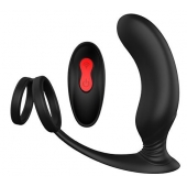 Черный массажер простаты REMOTE P-PLEASER - Dream Toys - в Брянске купить с доставкой