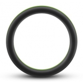 Черно-зеленое эрекционное кольцо Silicone Go Pro Cock Ring - Blush Novelties - в Брянске купить с доставкой